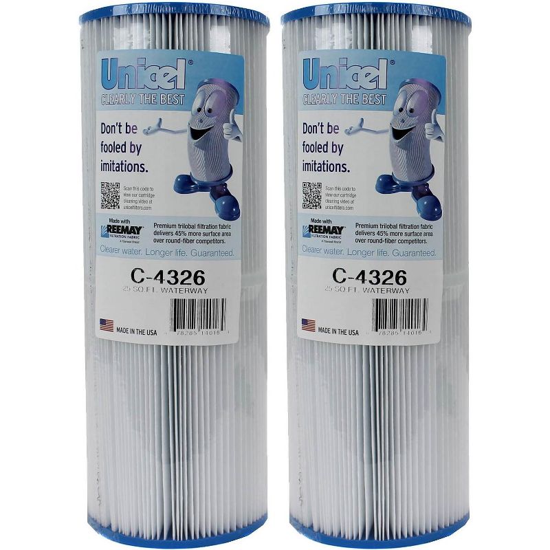 2) Unicel C-4326 Rainbow Waterway Pool Spa Filter Replacement Cartridges C4326