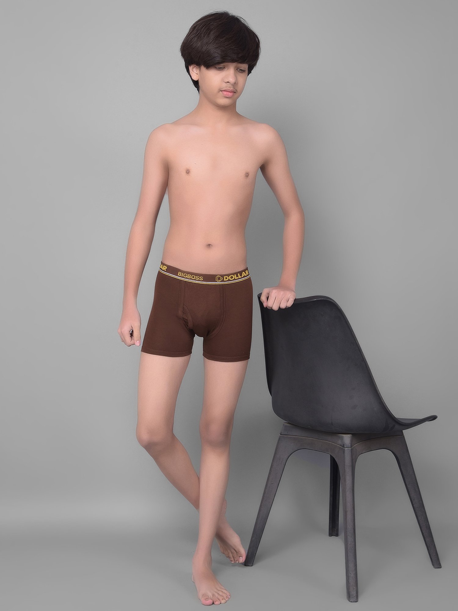 Dollar Bigboss Boys Multicolor Solid Trunks (Pack Of 4)