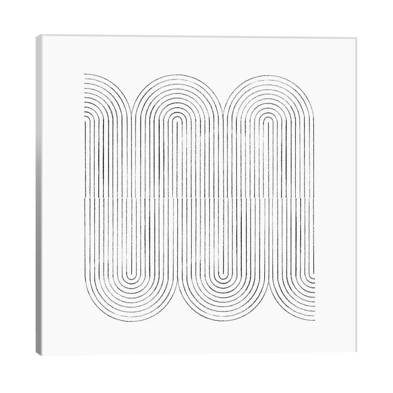 Mid Century Curved Lines by Whales Way Unframed Wall Canvas - iCanvas