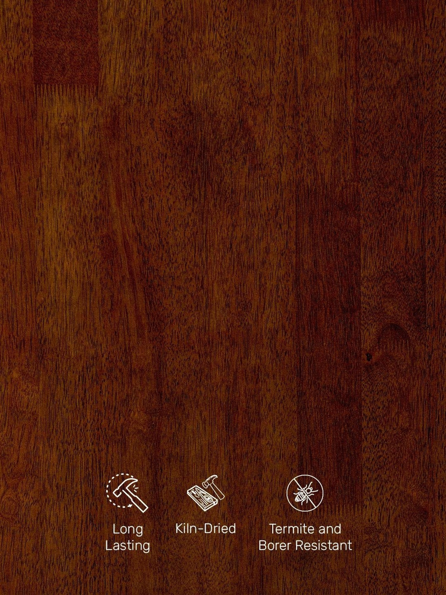 Durian Franceska Brown & Beige Solid Wood 4 Seater Dining Table Set