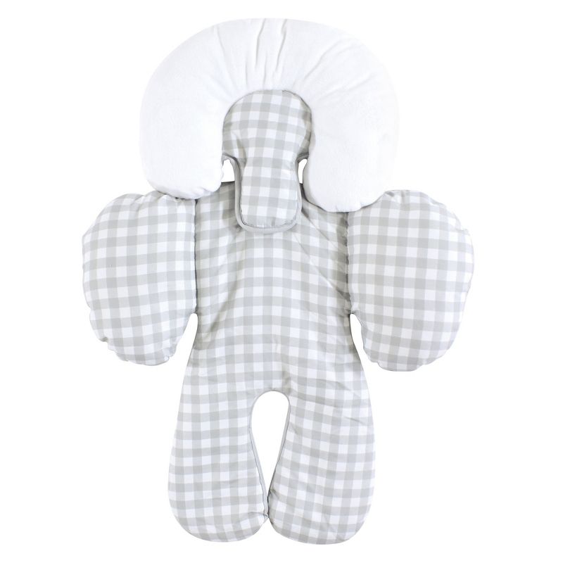 Hudson Baby Infant Unisex Car Seat Body Support Insert, Gray Gingham, One Size