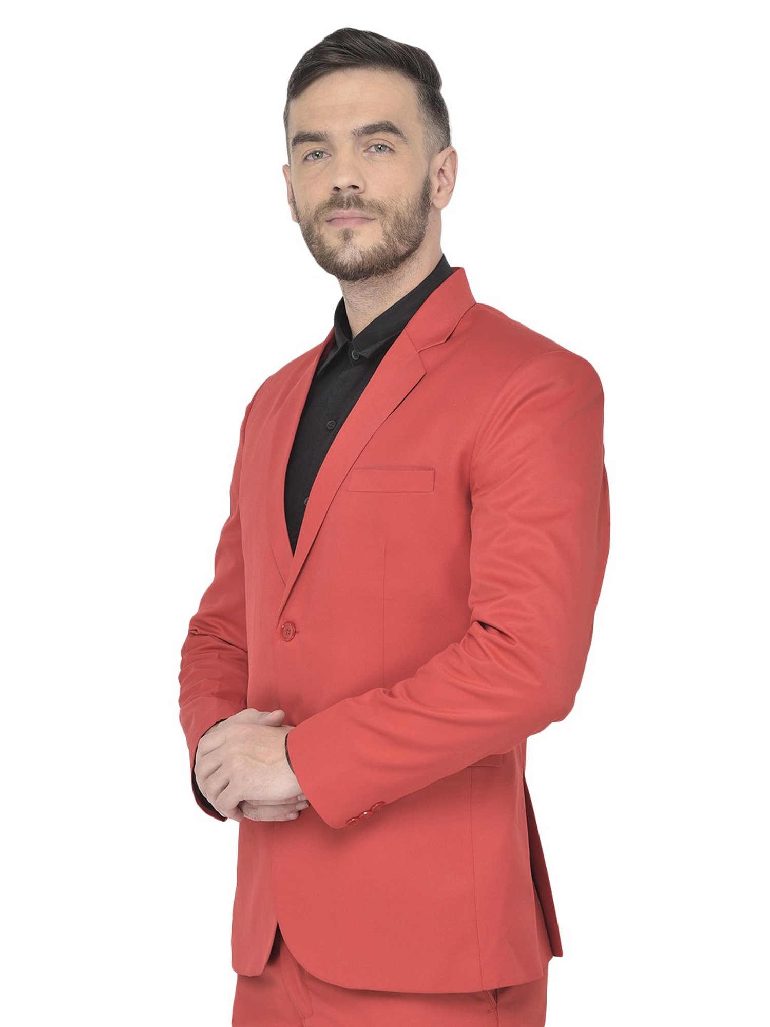 SG RAJASAHAB Red Regular Fit Blazer