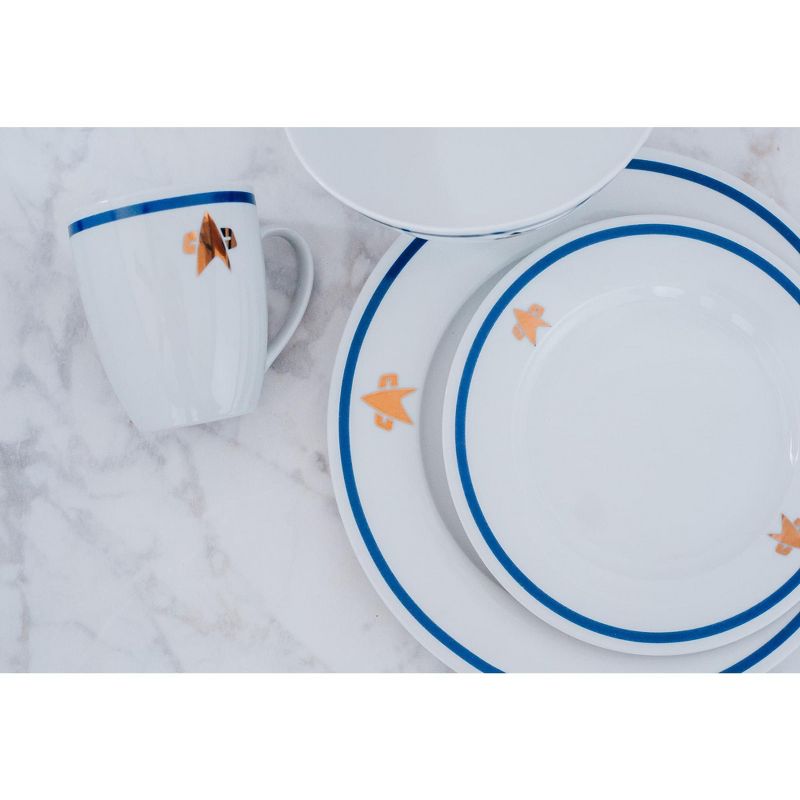Robe Factory LLC Star Trek: The Next Generation Dinnerware Sets | 16-Piece Ceramic Dinner Set