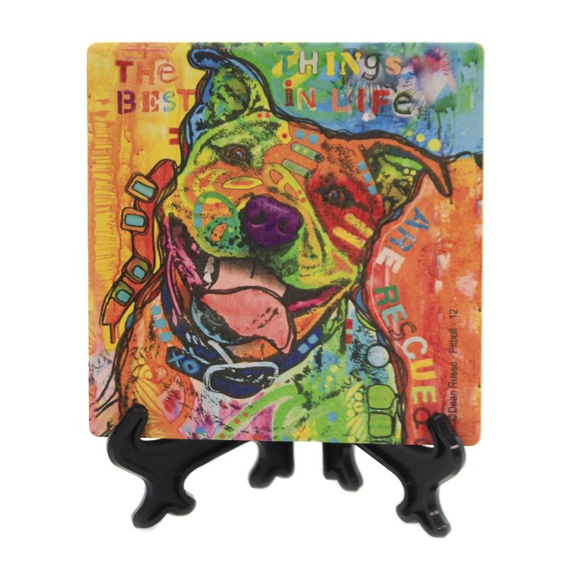 Animal 4.0" Pitbull 12 Cork Back Coaster Easel Sjt Enterprises  -  Coasters