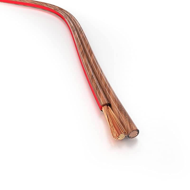 Audio Speaker Wire Cable 50 feet Made in Germany Pure Copper OFC 14 AWG Gauge For HiFi Speaker and Systems