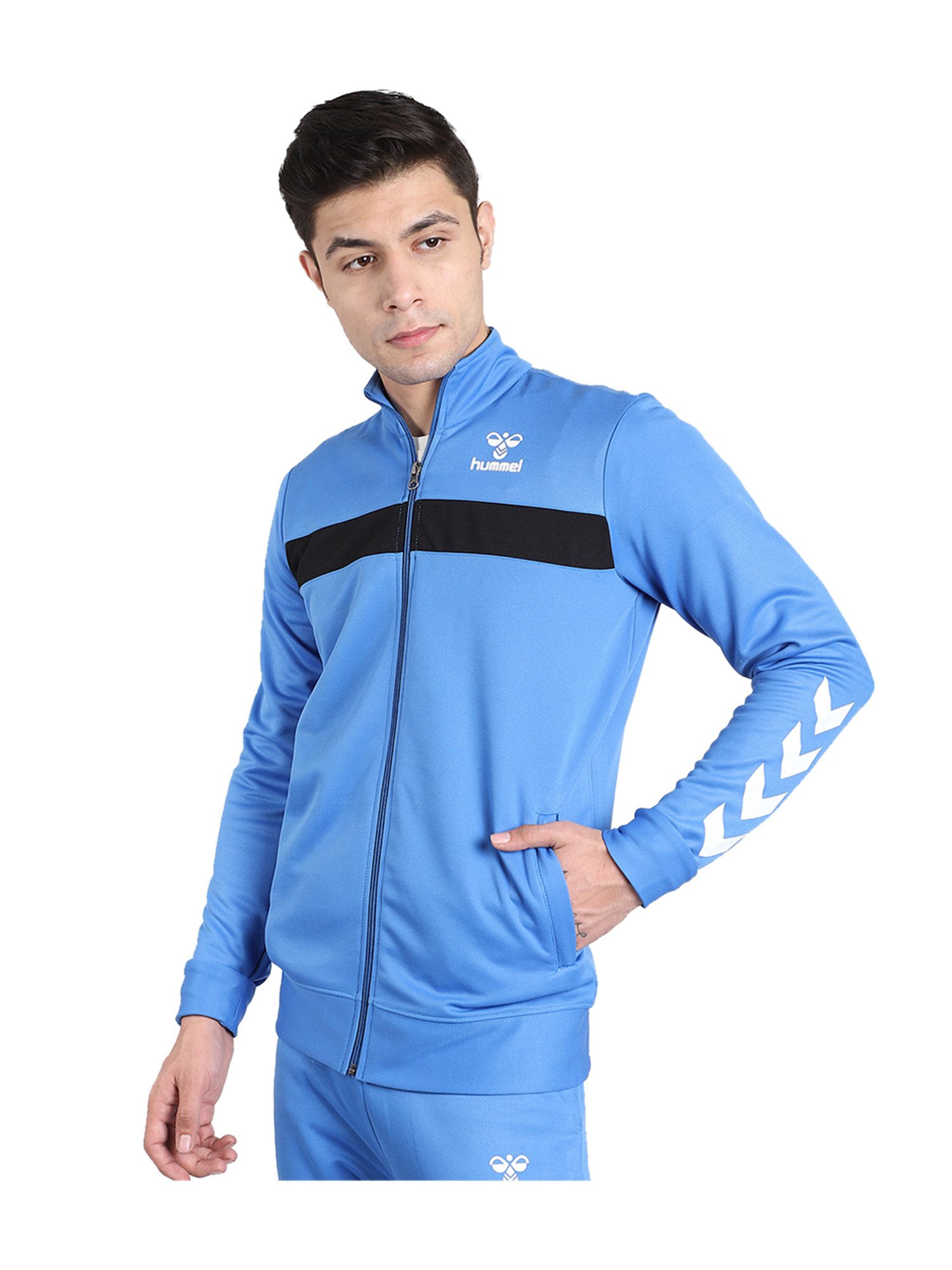 Hummel Blue Regular Fit Solid Jacket