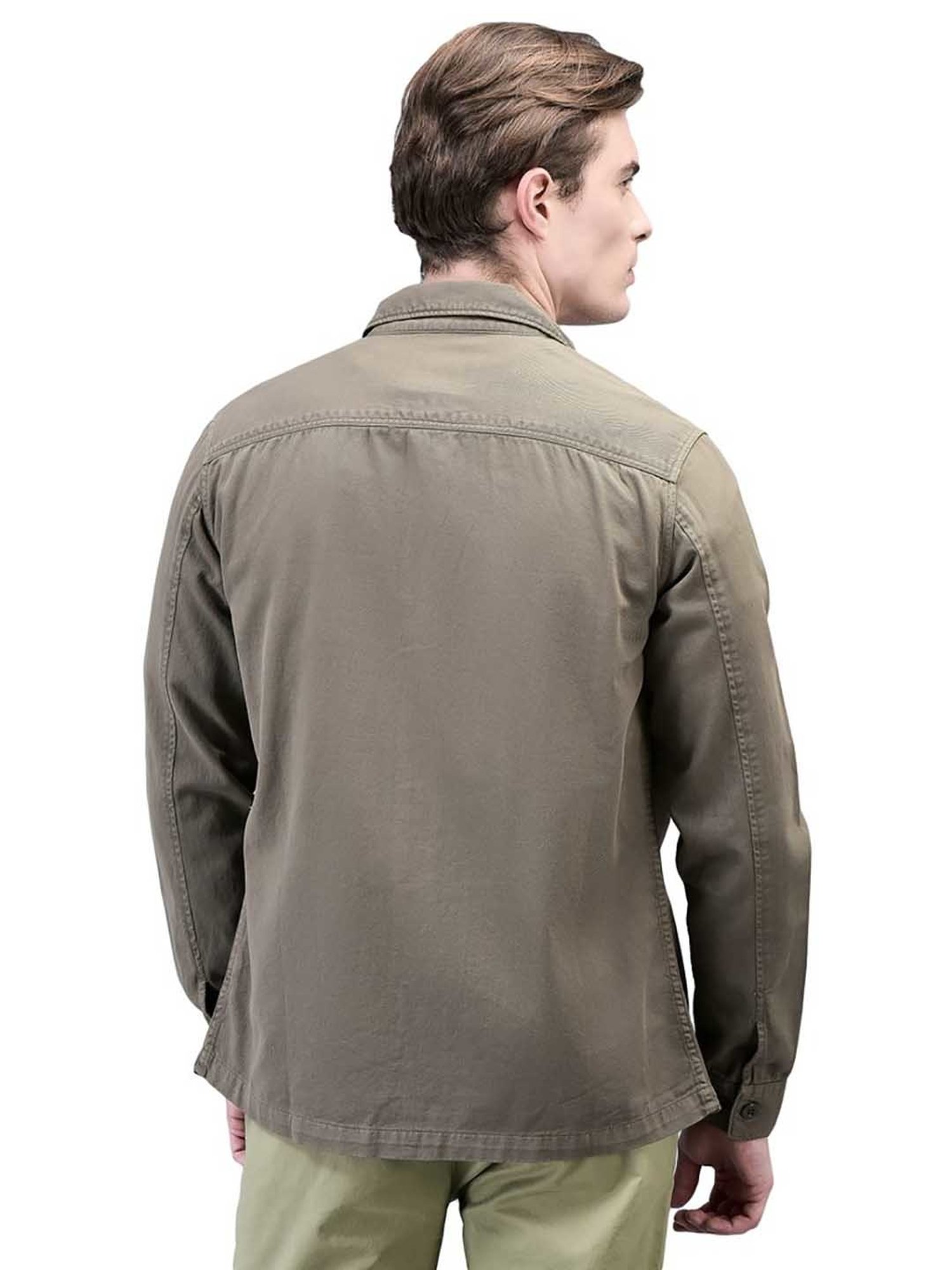 Woodland Olive Regular Fit Cotton Shirt