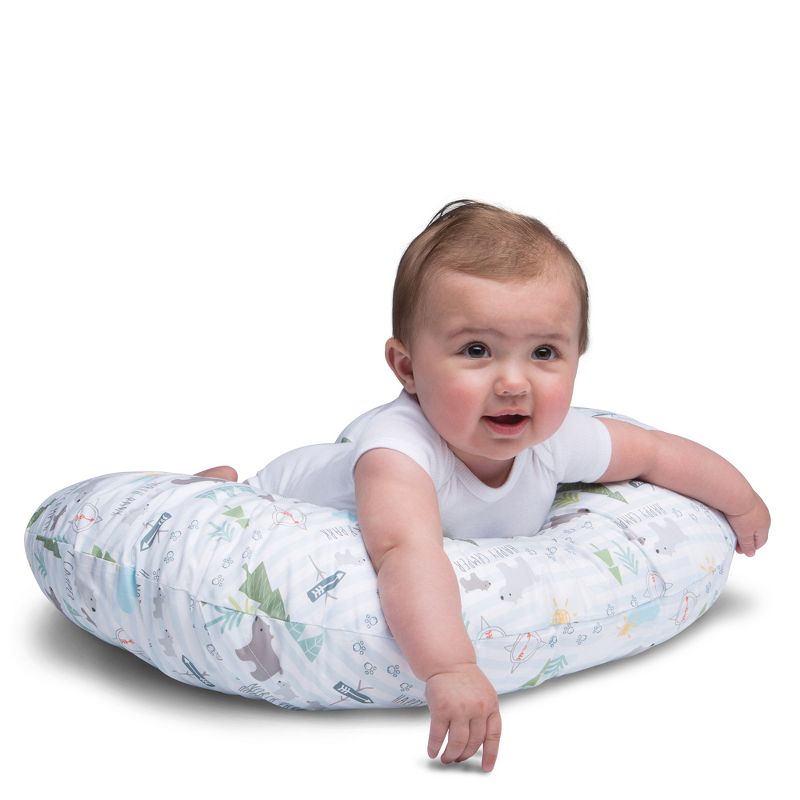 Boppy Original Nursing Pillow Cover - Gray Gold Giraffes