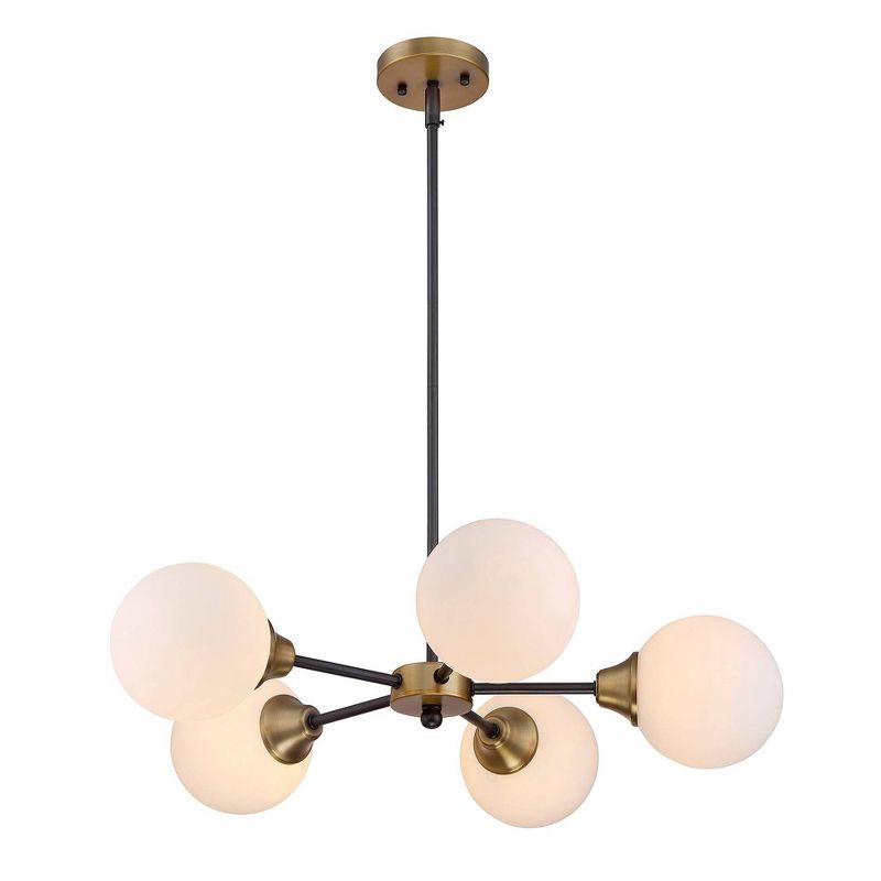 Ceiling Lights Chandelier Oiled Rubbed bronze with Brass accents - Aurora Lighting