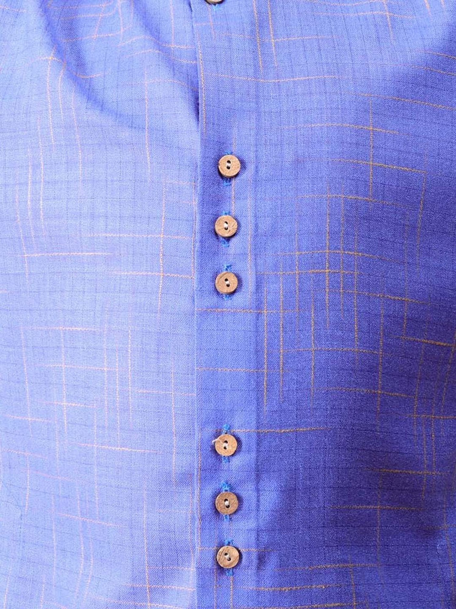 TABARD Kids Blue & Beige Cotton Printed Kurta Set