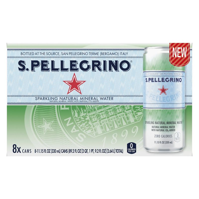 S.Pellegrino Sparkling Natural Mineral Water - 8pk/11.15 fl oz Cans