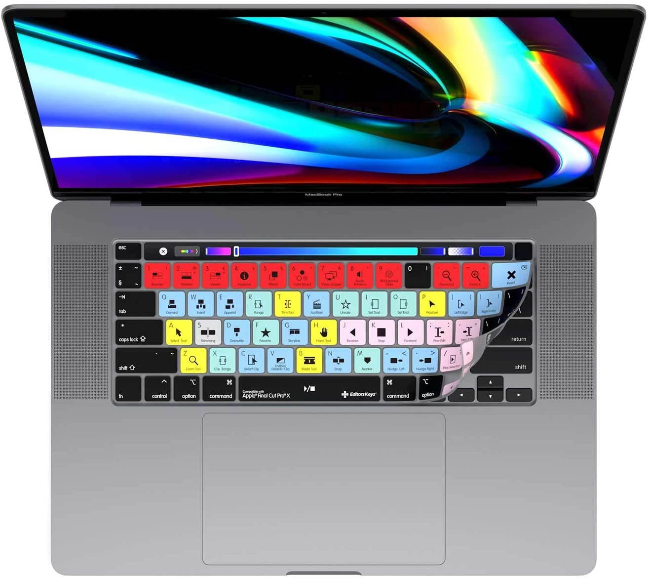 Final Cut Pro X Keyboard Cover for 13" & 16" MacBook Pro 2020+ | Genuine Shortcut Cover by Editors Keys | Will not fit Other MacBook Models