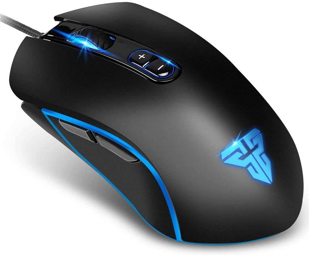 Fantech Basic Wired Gaming Mouse X9 RGB 7 Macro Buttons Programmable True 4800 DPI Claw Grip Comfort Beginner Gaming Mouse for Window PC Black