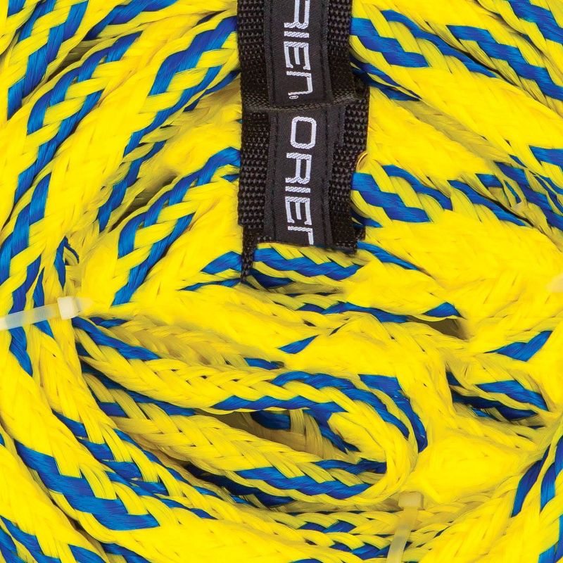 OBrien 60 Foot Long 4100 Pound 4 Person Floating Tube Tow Rope, Blue & Yellow