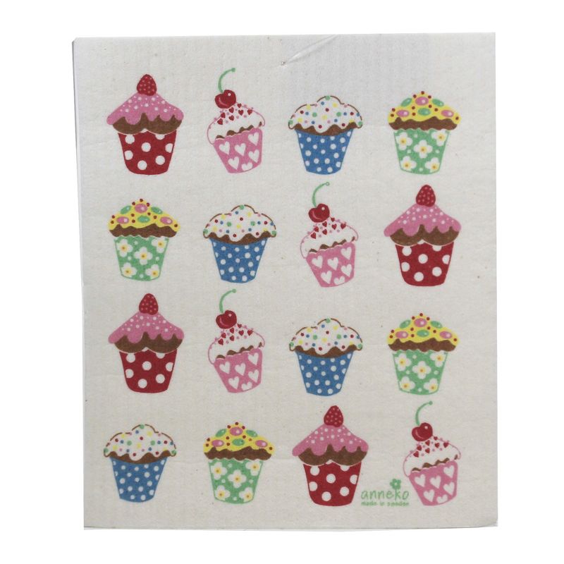 Swedish Dish Cloth 8.0" Red Cycle Absorbent Kitchen Eco Friendly  -  Dish Cloth