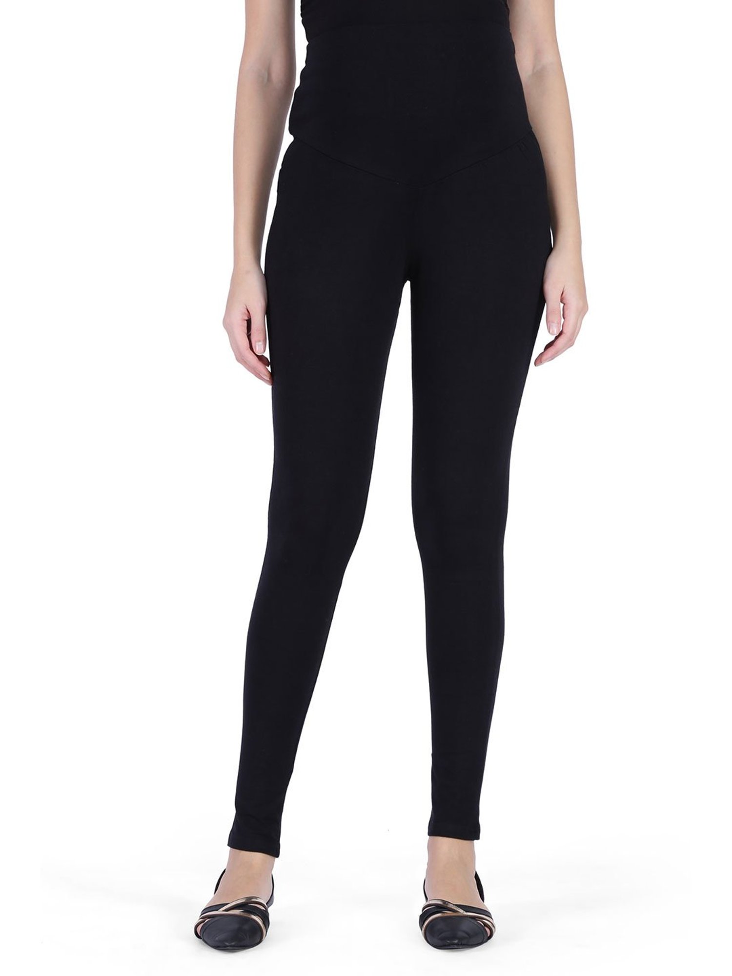 MomToBe Black Regular Fit Maternity Leggings