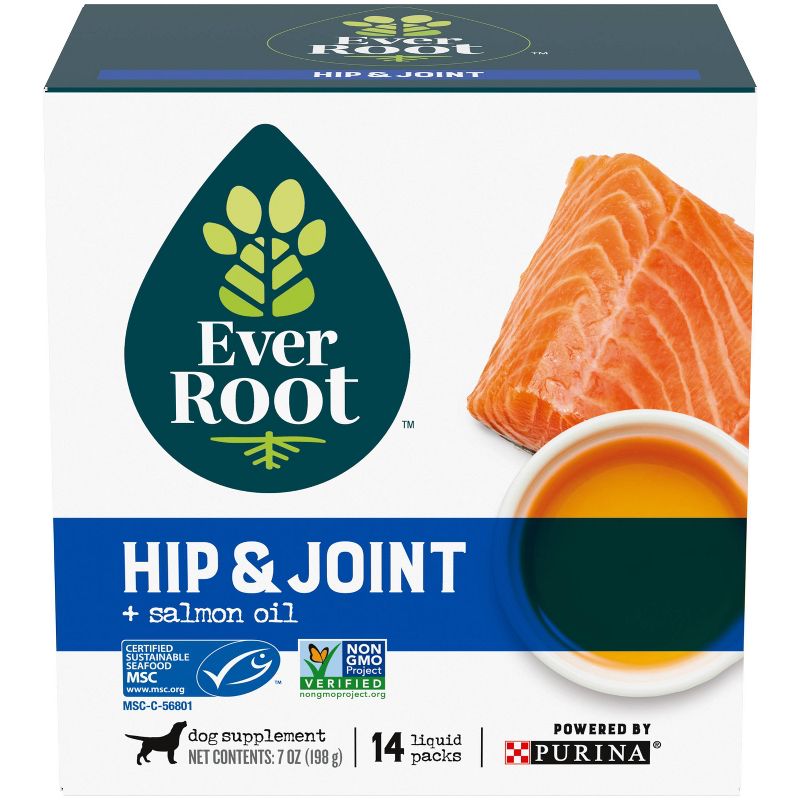 Purina EverRoot Organic Hip & Joint Dog Supplement Liquid Packs - 14ct
