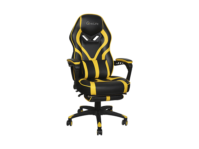Gaming Chair, Racing Style Computer Desk Chair Padded Armrests Ergonomic Lumbar Support Adjustable Height