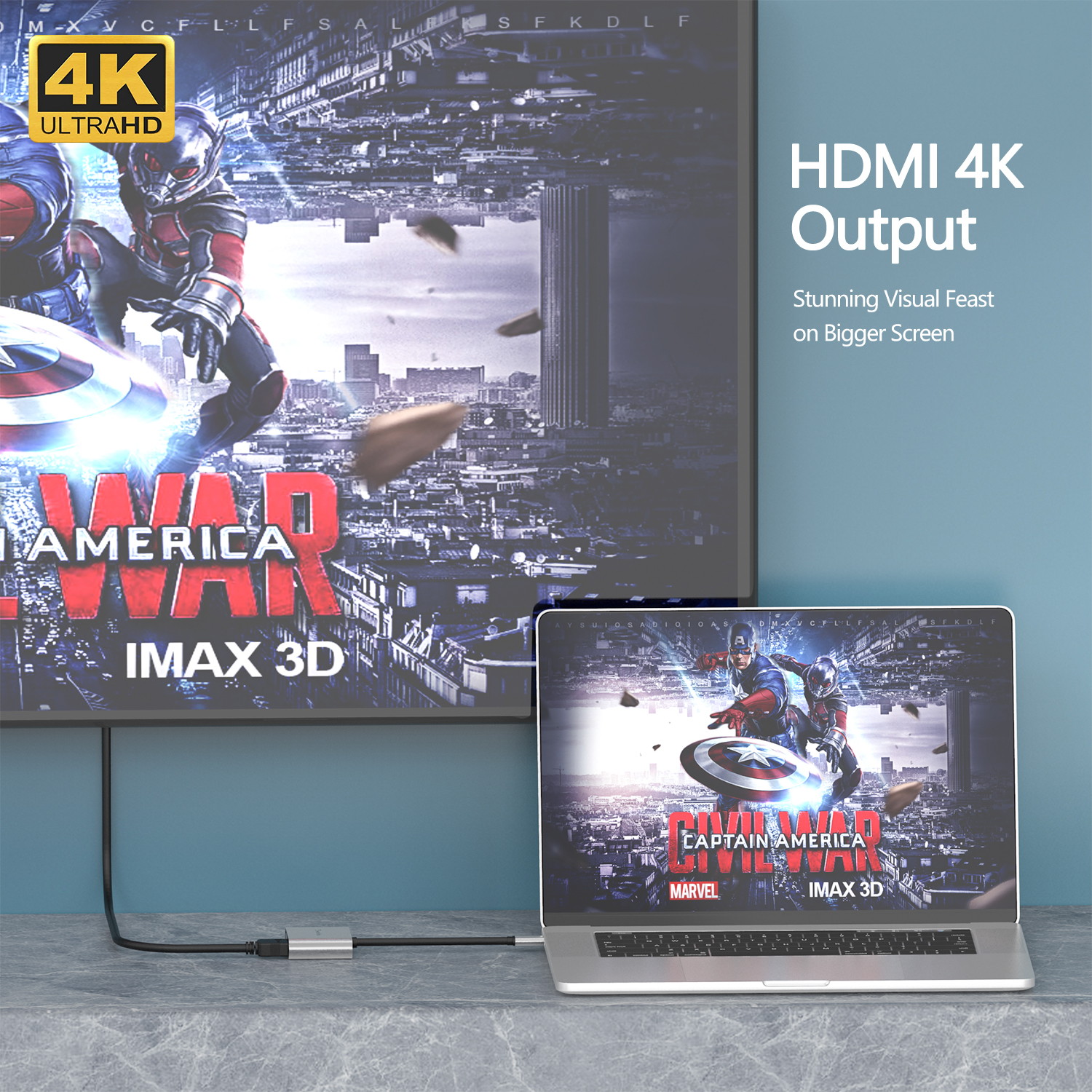 Wavlink USB-C to Dual 4k HDMI MST Adapter Splitter, Thunderbolt 3 Compatible, USB Type C to HDMI Multi Monitor Converter for Macbook, Macbook Pro, Macbook Air,iPad Pro ect (DP Alternate Mode Required)