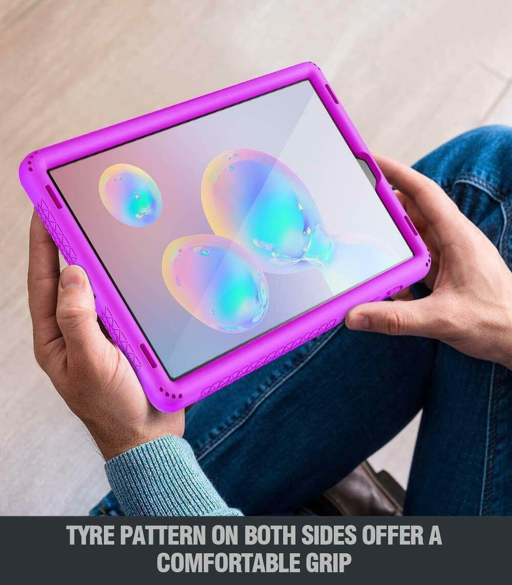 For Galaxy Tab S6 (2019) Tablet Case Silicone Cover w/ Drop Protection Purple