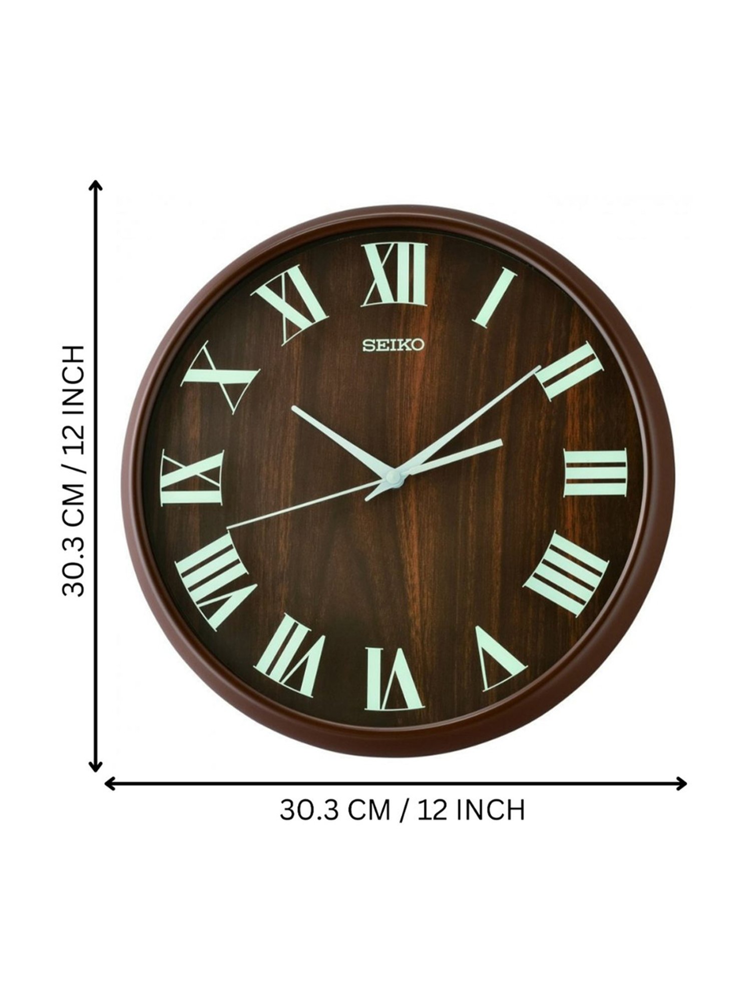 SEIKO classic brown plastic wall clock
