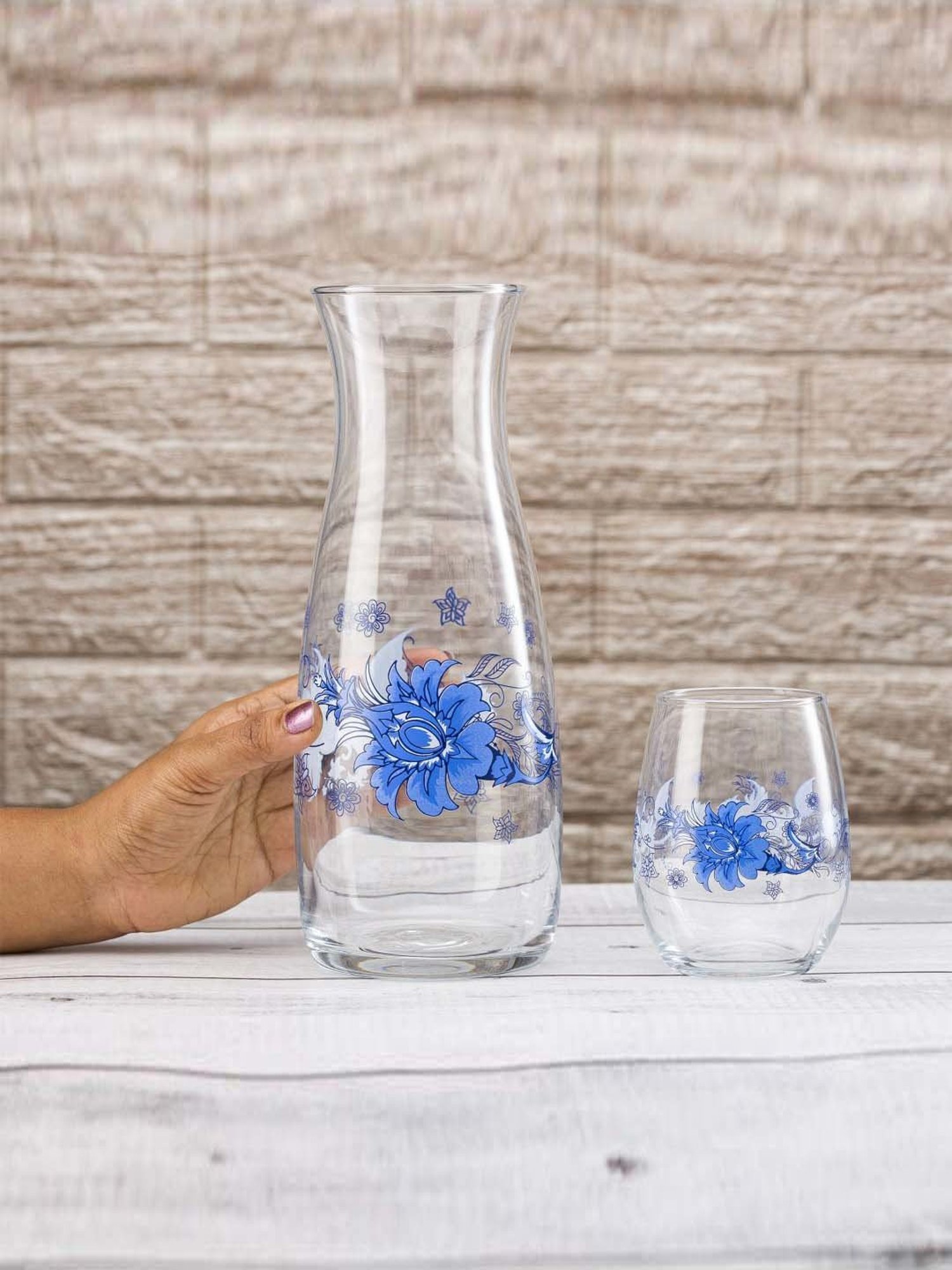 Pasabahce Transparent Diana Juice Pitchers & Glasses (1.53 L)- Set of 3