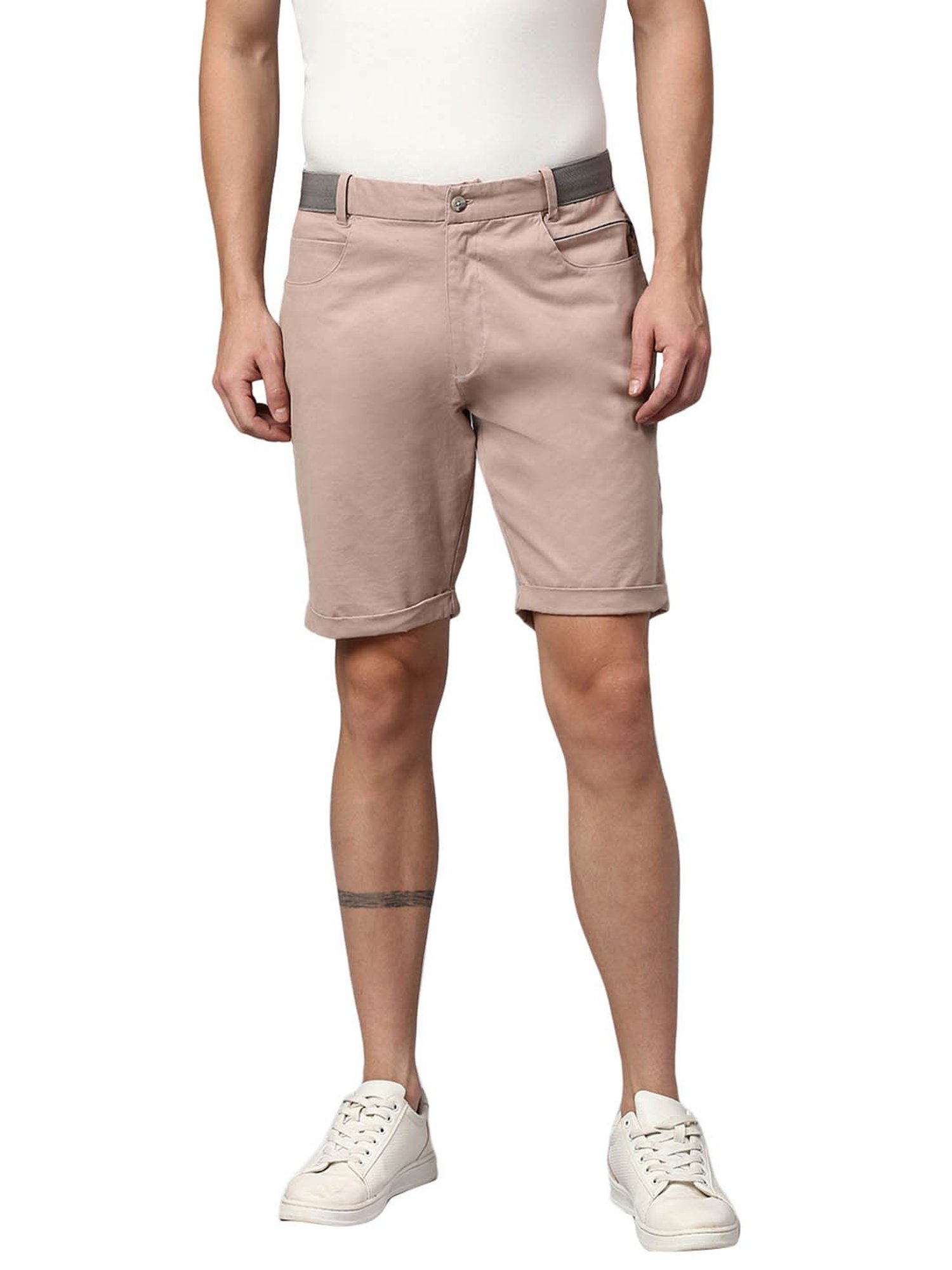 Slowave Dusty Pink Regular Fit Shorts