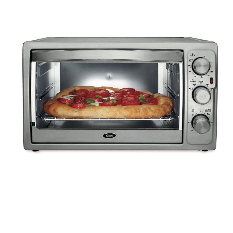 Toshiba MC25CEY-BS 6 Slice Small Stainless Convection Pizza Toaster Oven, Black