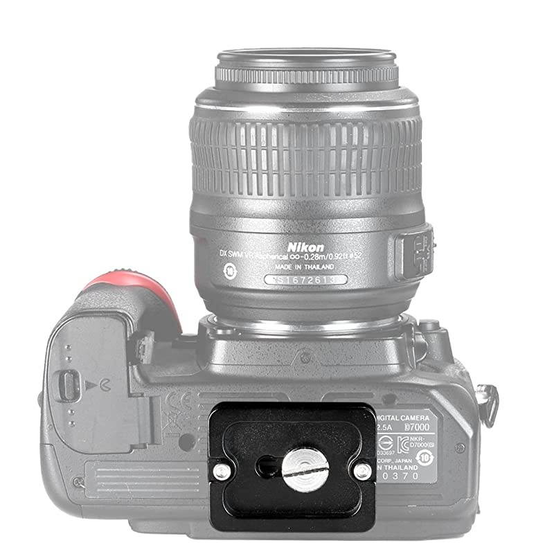 2 Pieces Metal PU50 50 Millimeter Universal Quick Shoe Plate with 14 inch ScrewFits ArcaSwiss Standard for Camera Tripod Ball HeadBlack