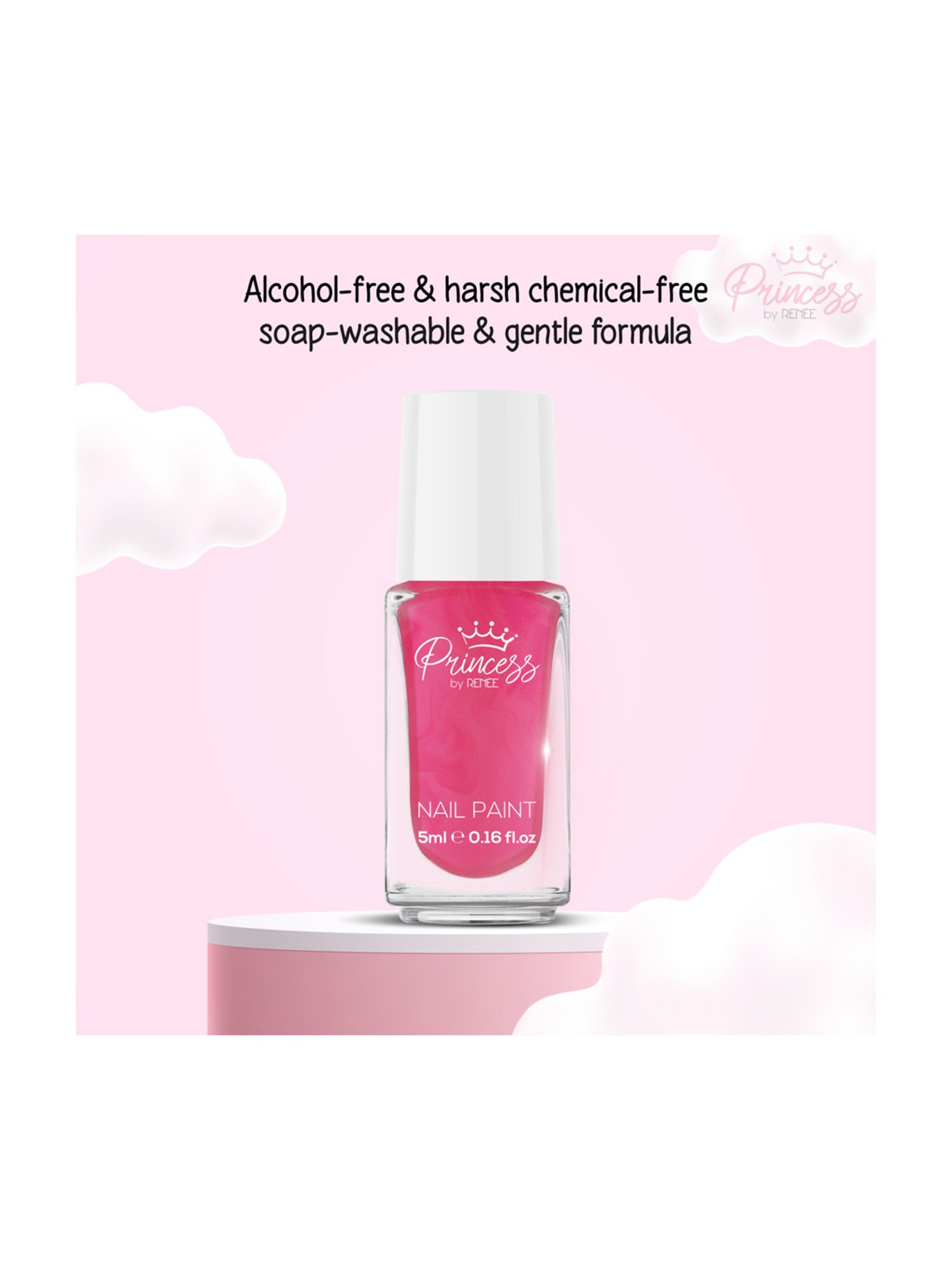 Princess By RENEE Bubbles Nail Paint Pink Puzzle - 5 ml