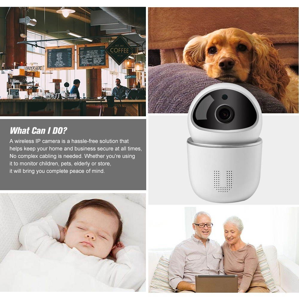 Home Security WIFI Camera 1080P Wireless IP Camera Baby Monitor with Motion Detection P/T/Z Security Camera,