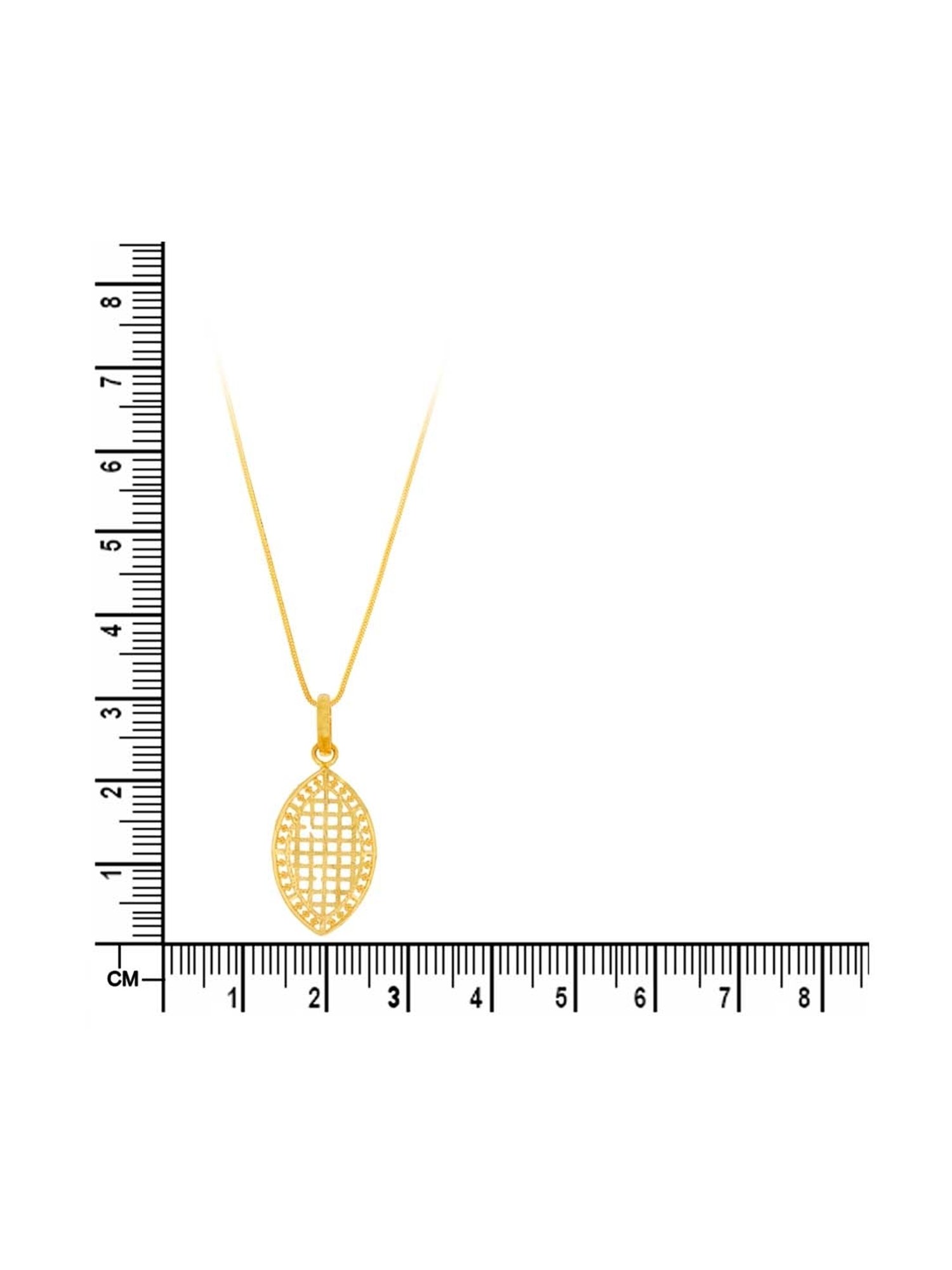 Waman Hari Pethe Jewellers 22k Gold Pendant Set for Women