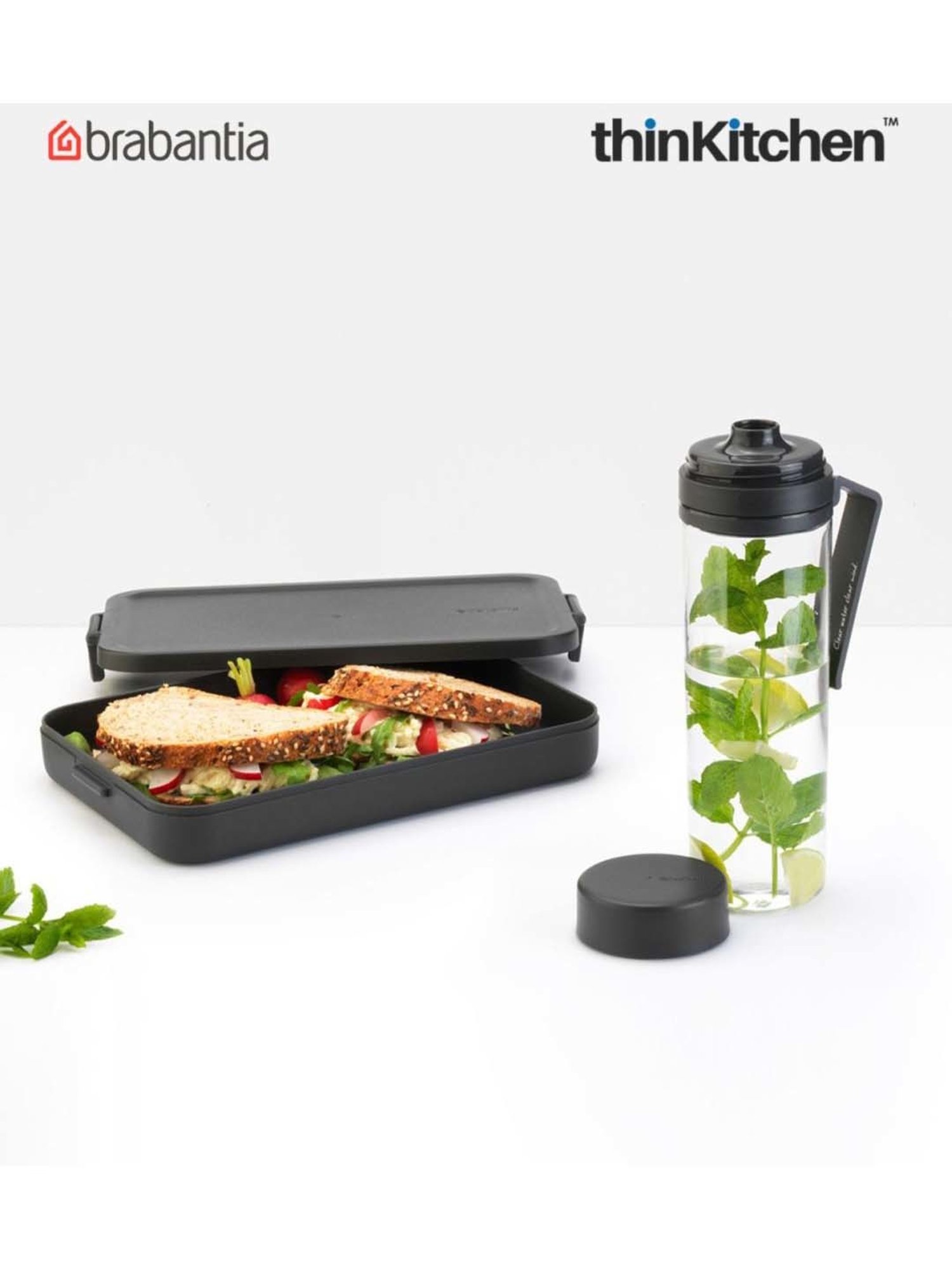 Brabantia Dark Grey Plastic Make & Take Break Box