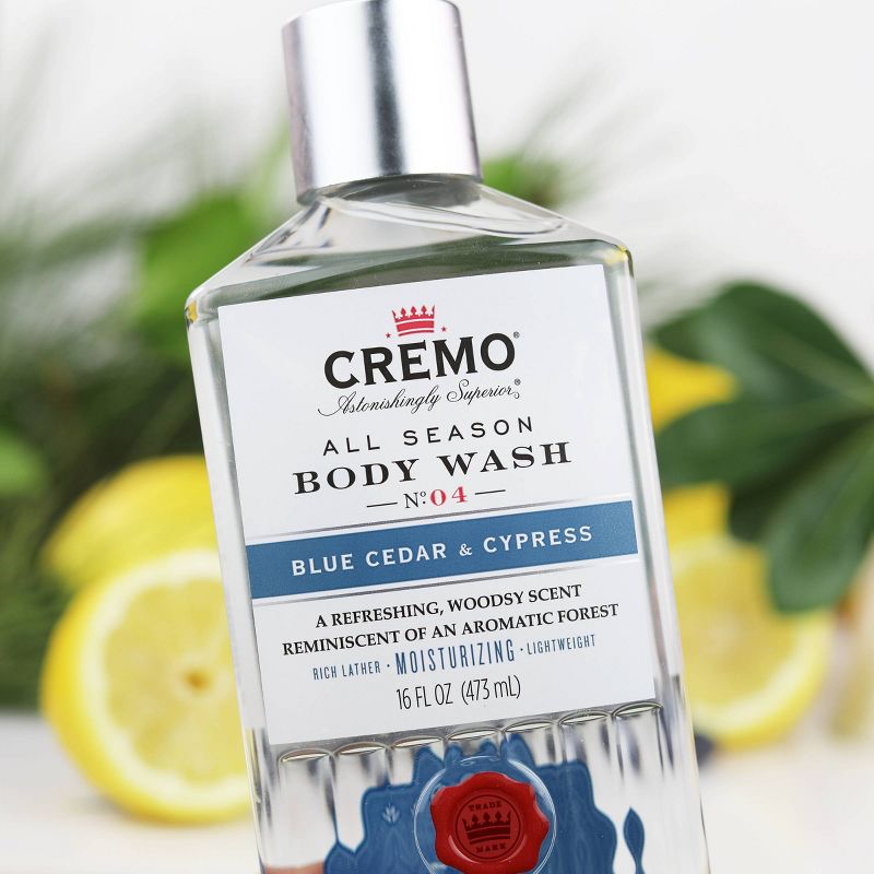 Cremo Blue Cedar & Cypress Body Wash - 16 fl oz