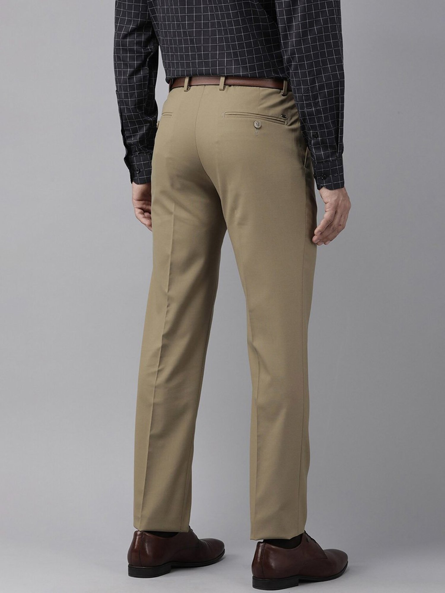 Van Heusen Brown Slim Fit Trousers