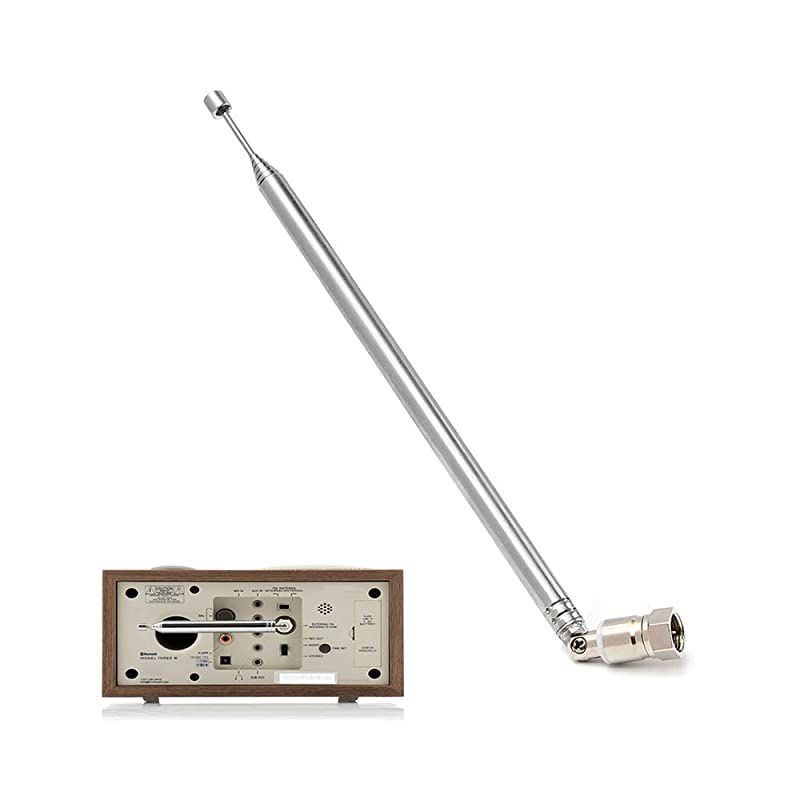 Telescopic Antenna 7 Section F Type Connector DAB Radio Replacement Antenna for TV AM FM Radio Stereo Receiver