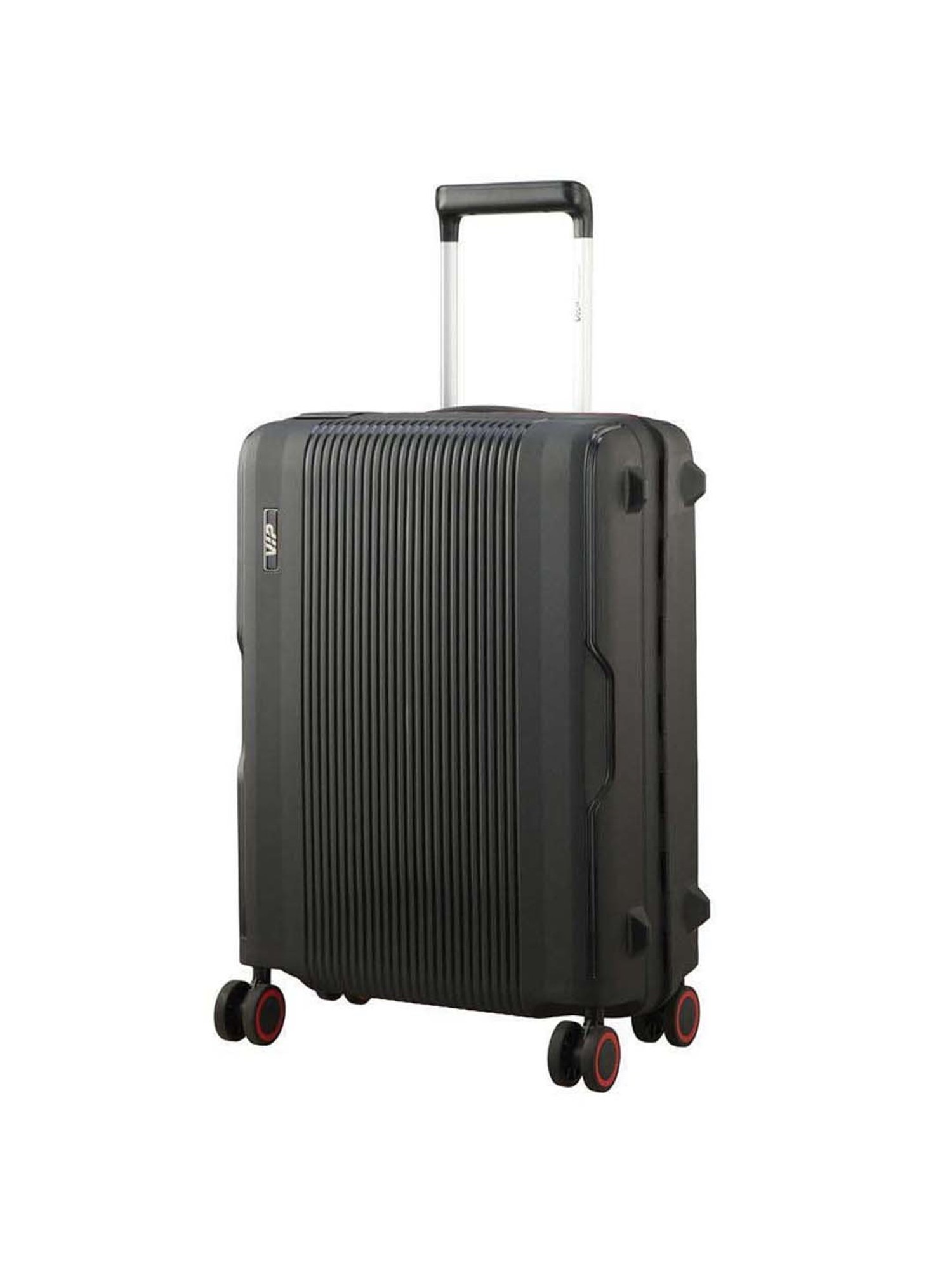 VIP Maestro Black Striped Hard Cabin Trolley Bag - 36 cm