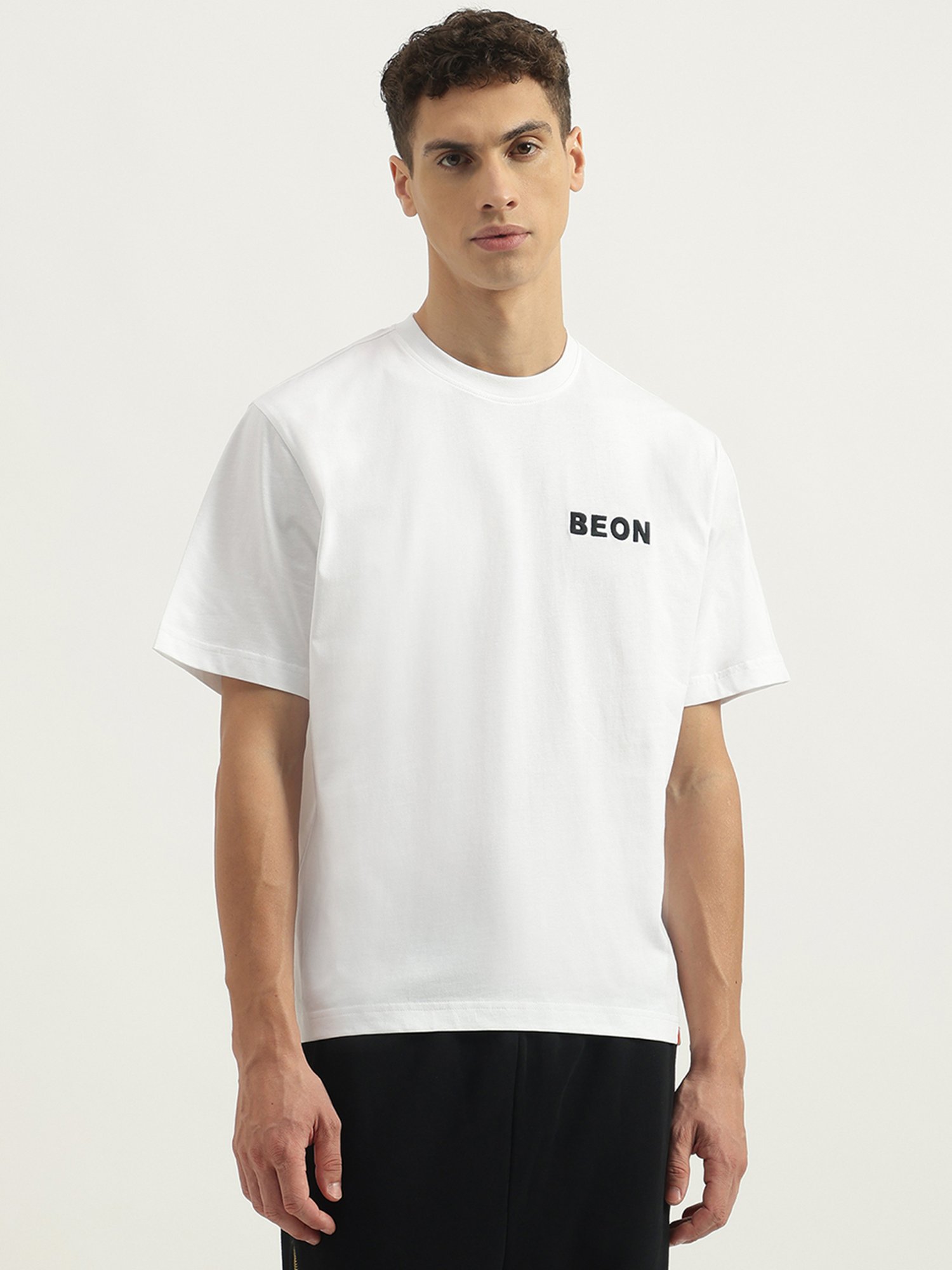 United Colors Of Benetton White Pure Cotton Boxy Printed T-Shirt