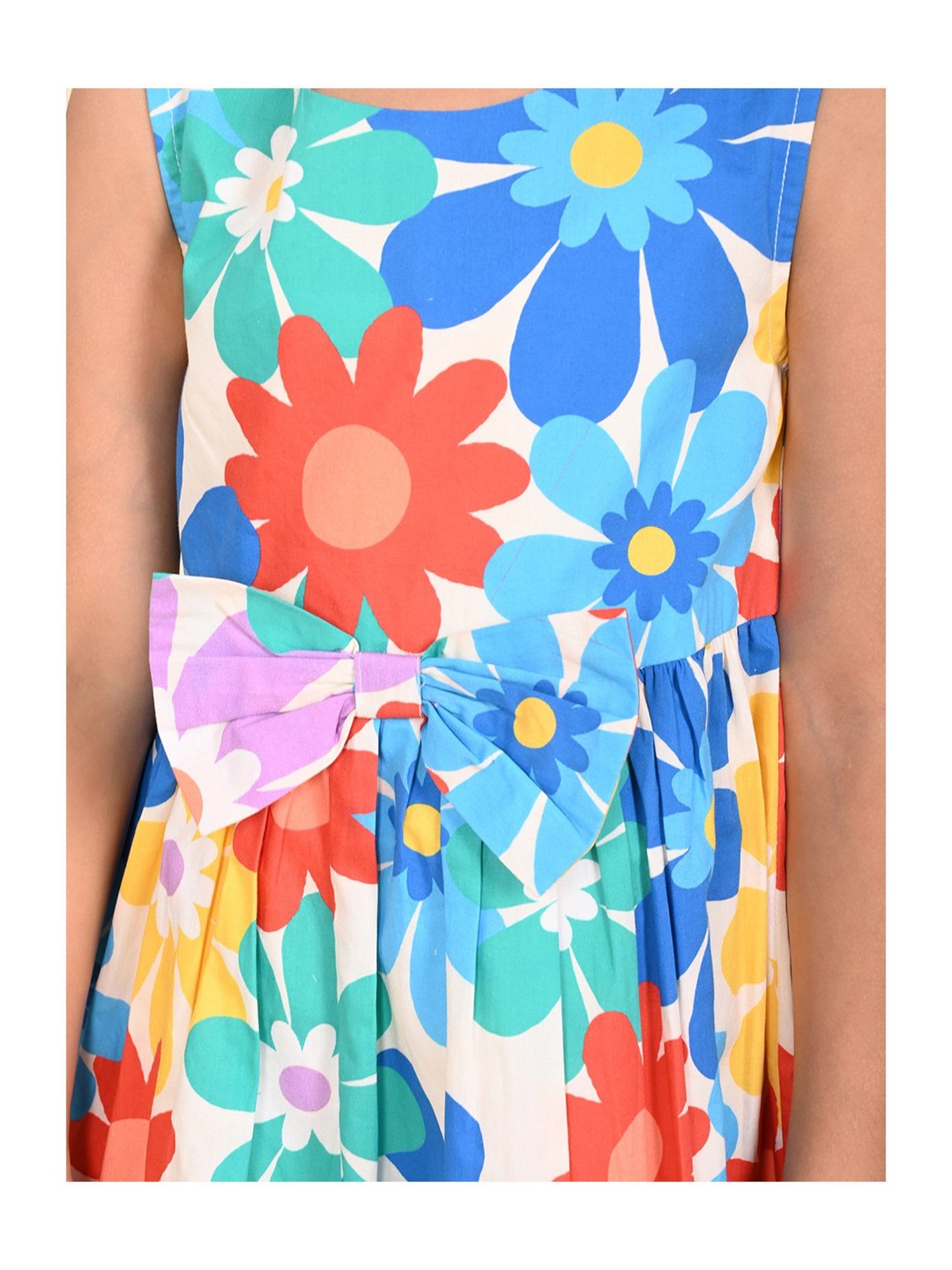 LilPicks Kids Multicolor Floral Print Dress