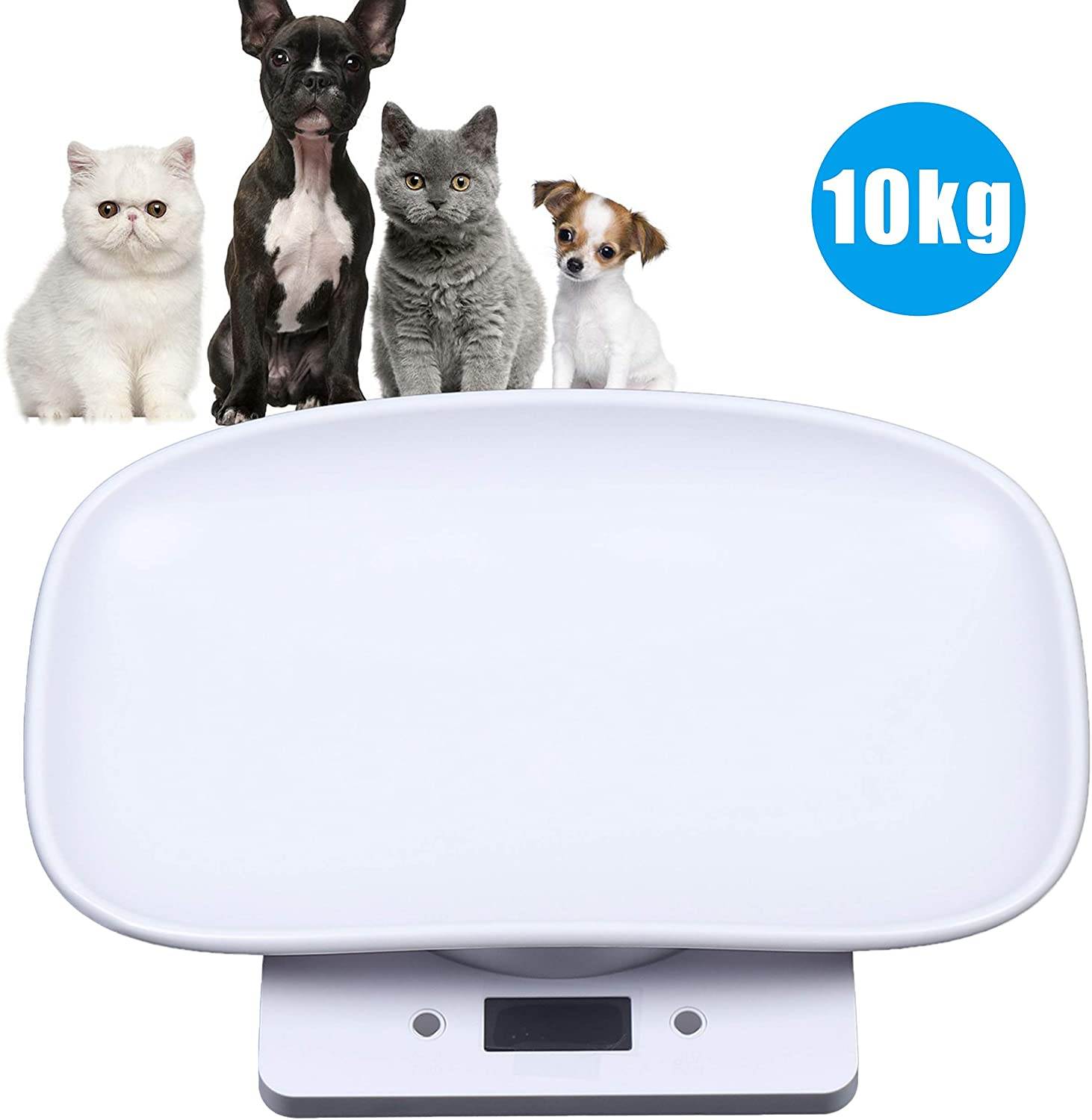 LOYALHEARTDY   3A Battery Electric White Mail Parcel Scale, Load 10kg, Suitable for Weighing Pets, Baby Parcels