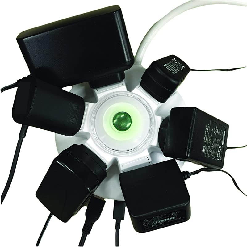 D080B032K Powramid USBC Surge Protector USBC USBA Charging Ports 34A 6 Outlets 6Foot Cord 1080 Joules UL Listed White Grounded Extension Cord Power Strip