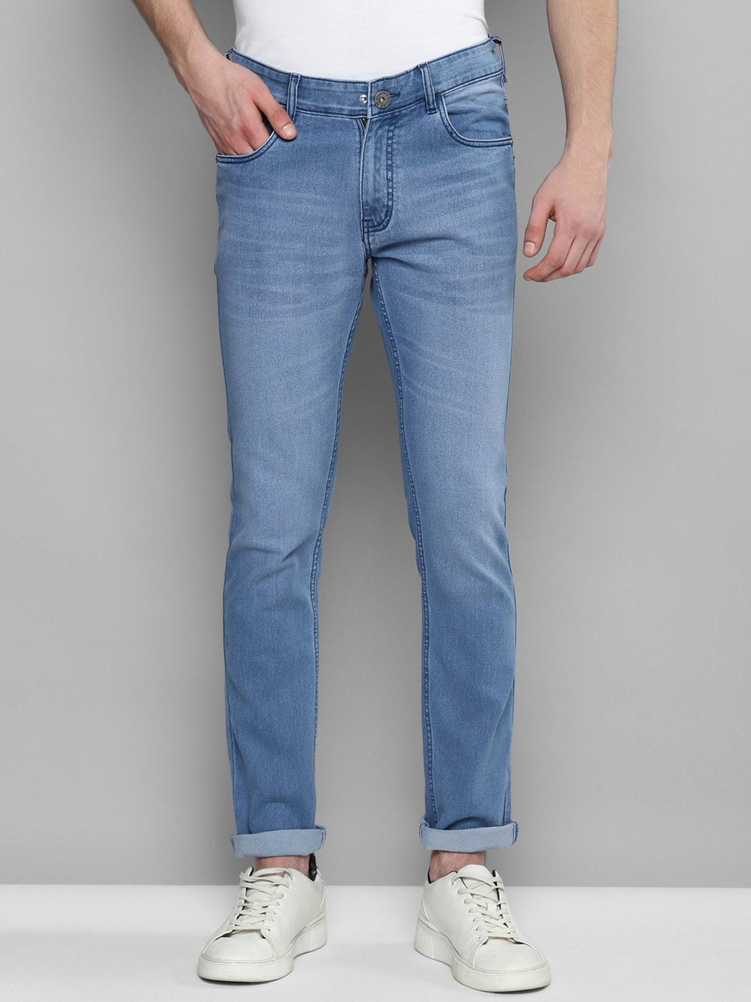 Allen cooper Light Blue Regular Fit Jeans