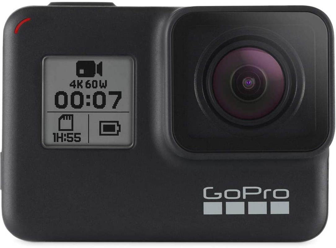 GoPro HERO7 Hero 7 Waterproof Digital Action Camera with 64GB microSD Card Advanced Bundle (Black)