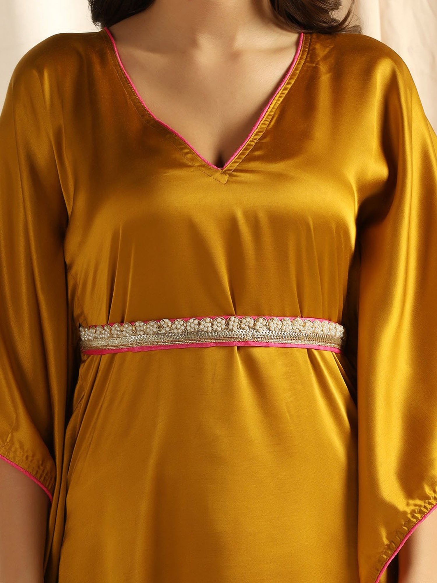SHADES OF FAASHION Gold Straight Kaftan Kurta