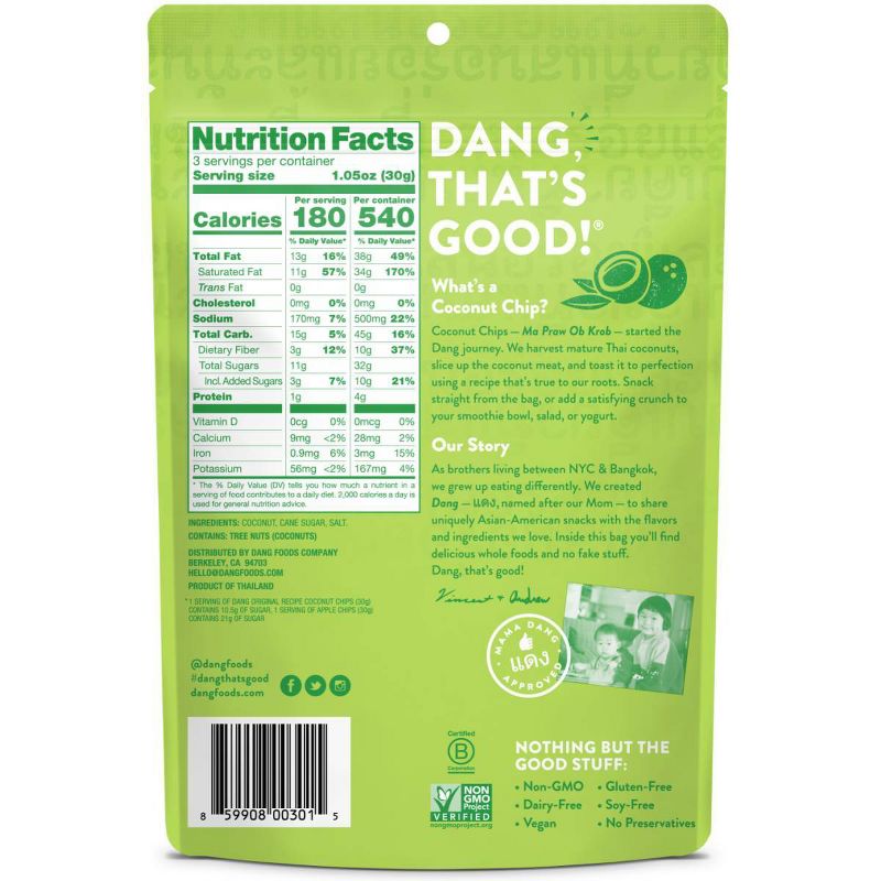 Dang Toasted Coconut Chips - 3.17oz