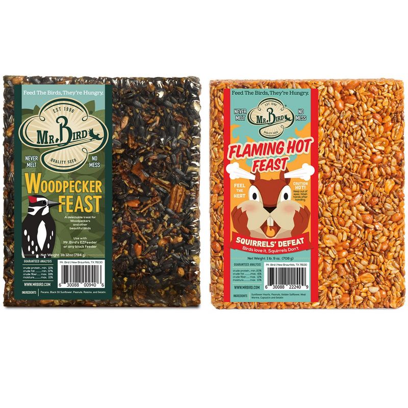 Home & Garden 7.25" Large Cake Combo Set/2 No Mess Never Melt Mr Bird  -  Bird And Wildlife Food