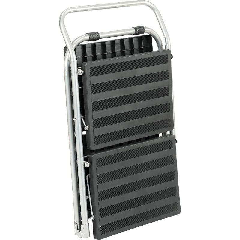 Guardian Gear Portable Compact 30 Inch Tall 150 Pound Max Weight Capacity Convertible 4 Step Metal Pet Stair Ramp