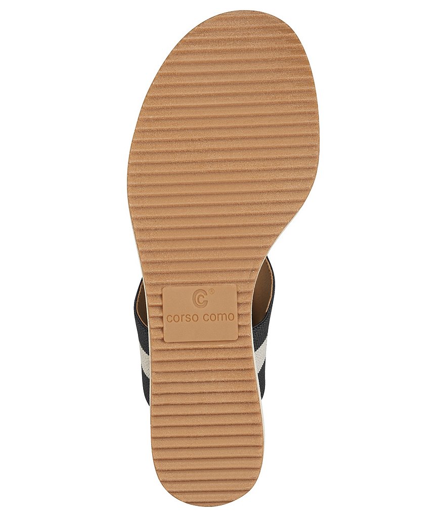 CC Corso Como Edsei Two-Tone Elastic Wedge Sandals