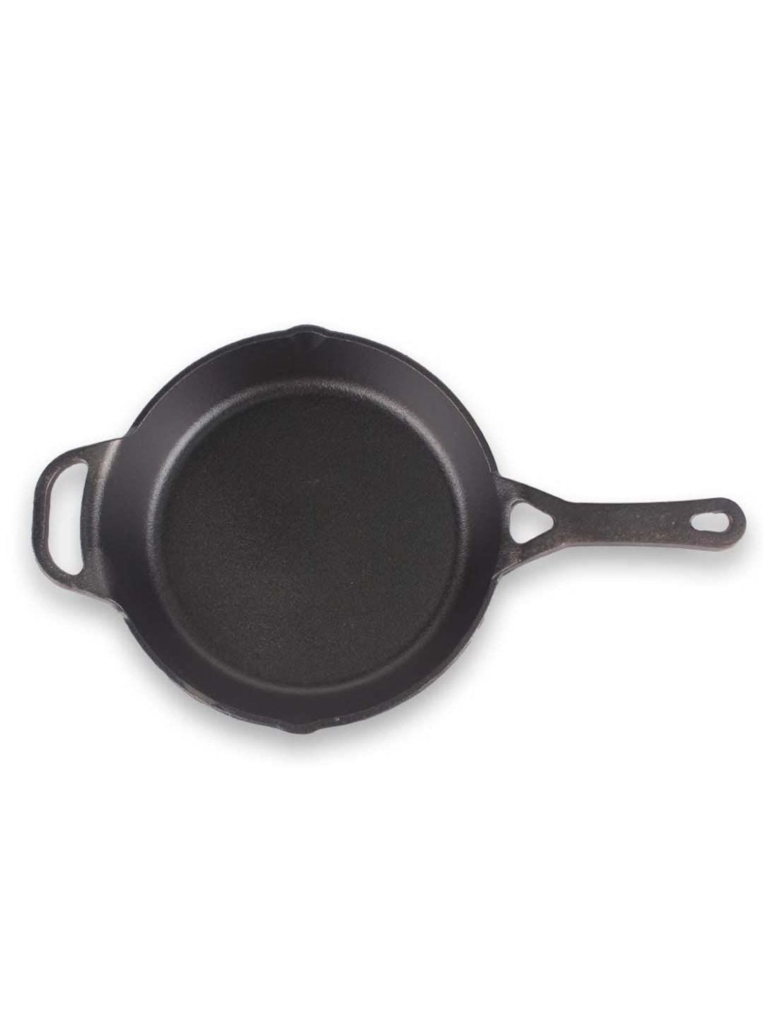 The Indus Valley Black Cast Iron 25.4 cm Fry Skillet With Long Handle (1.8 L)