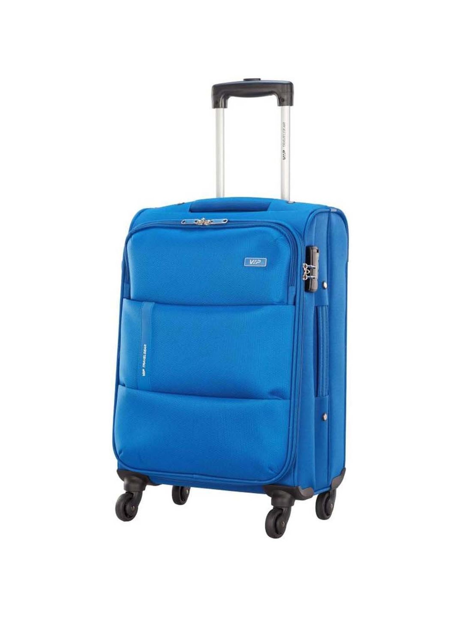 VIP Widget Blue Solid Soft Small Trolley Bag - 27.5 cm